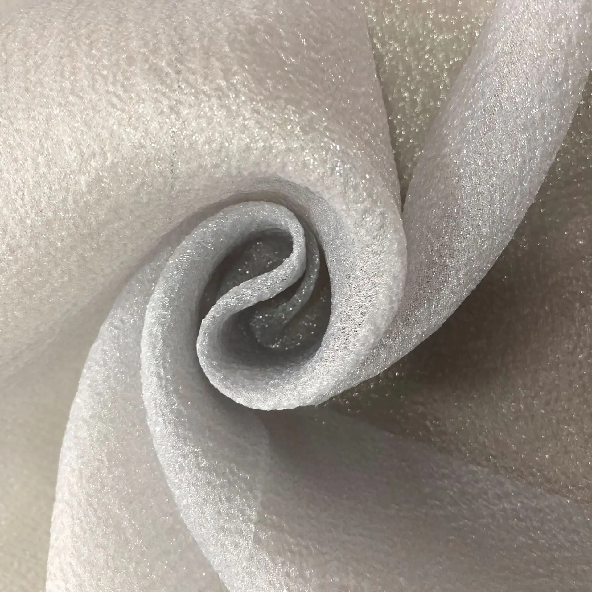 Popular Design Flower Pattern Pure Star Print Polyester Glitter Organza Fabric