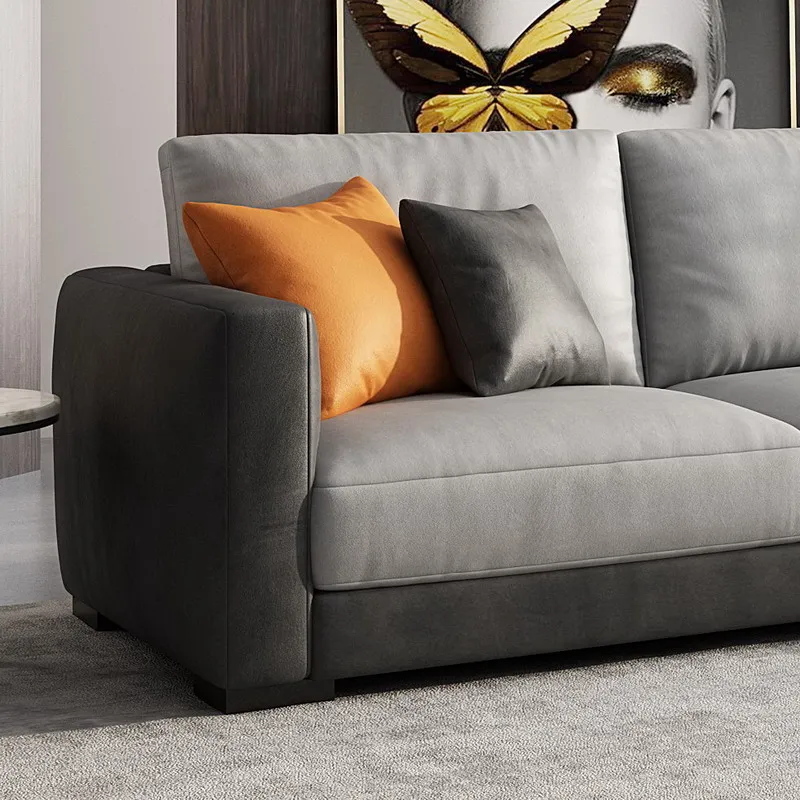 Hot Sale Hi-Tech fabric couches sofa modern living room sectional corner velvet sofa color matching sofa l shape