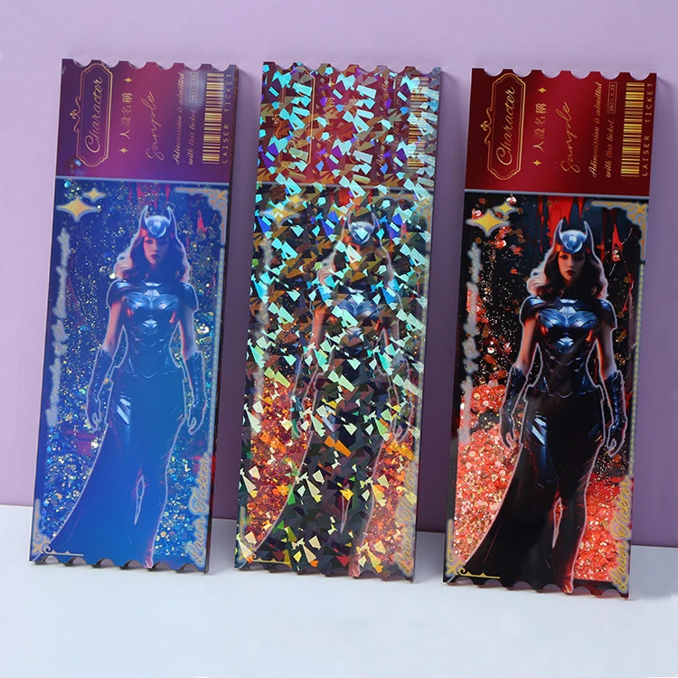 Clear Anime Kpop Photocard Printer Liquid Ticket Custom PVC Acrylic Photocard Holder Holographic Acrylic Photo Card Keychain