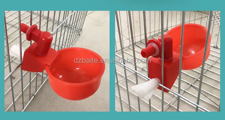 Poultry farm automatic chick broiler water nipple cup chicken nipple drinker poultry cage drinking bowl system