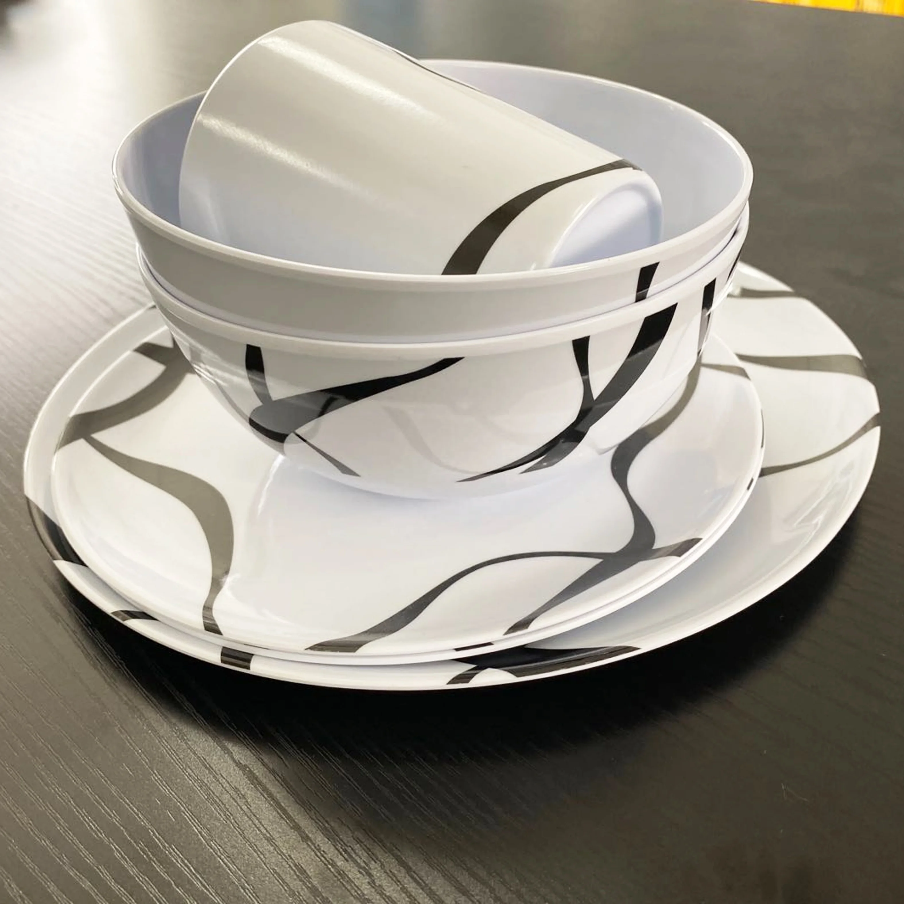 
Chinese Factory Wholesale Supply Melamine Dinnerware Dinner Set Food Grade Hotel Dinnerware 