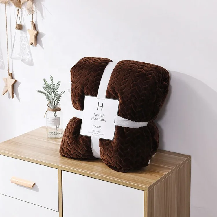 
Knitted coral fleece throw with sherpa back throws blankets 