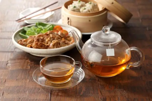Good taste lotus leaf slimming tea contains high polyphenols
