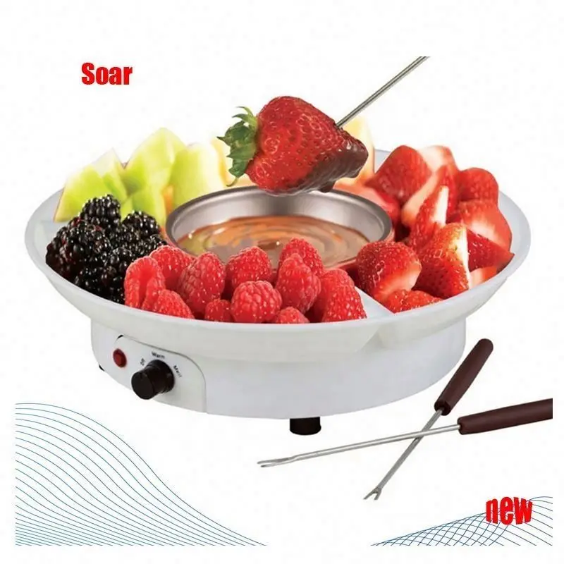 Stainless Steel 430 Fondue Set Hot Pot for Cheese Chocolate Ice Cream Meat Cooking Pot