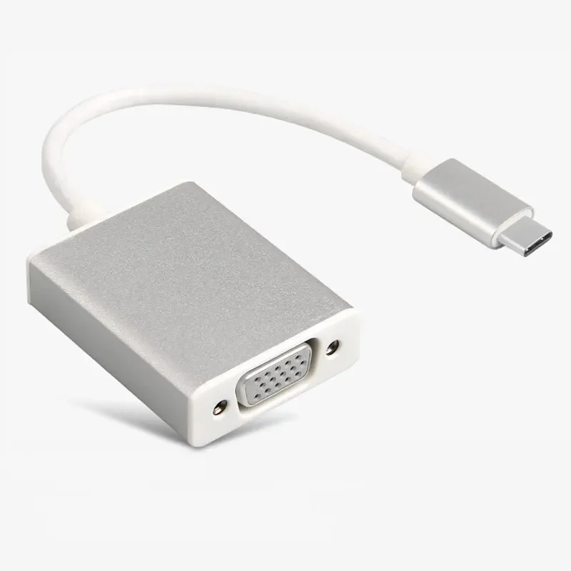 Aluminum Alloy USB 3.1 Type C to VGA Converter Type C to VGA Adapter for Monitor Projector Other Home Audio Video Equipment