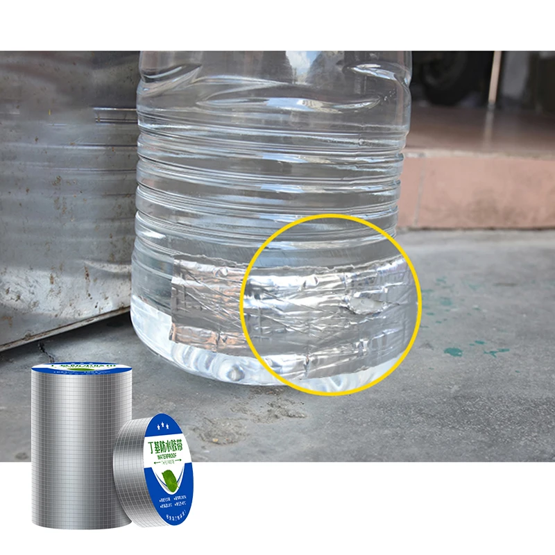 Super Adhesive Leakage Repair Mending Tape Aluminium Foil Butyl Rubber Tape For Roof Patching, Boat Sealing, Leak Proof