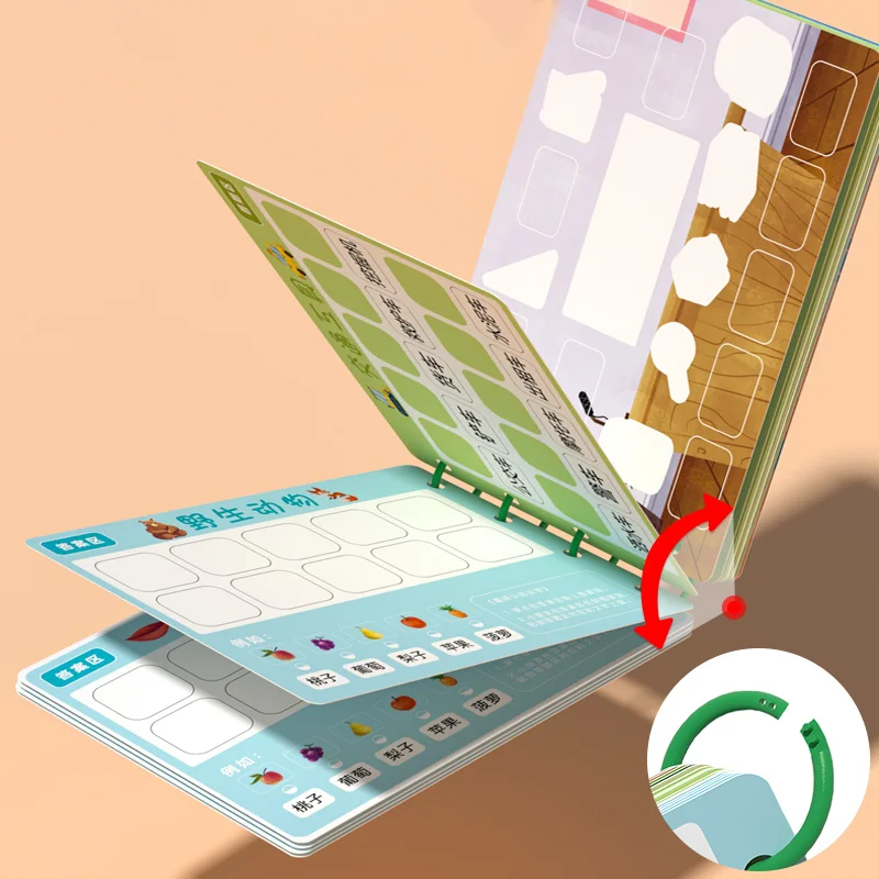 2024 Best Selling Early Educational Fun Literacy Card Words Shapes Patterns Cognition Learning Toys for Pre School Children CE