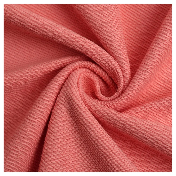 Hoodie loop fishscale printed knitting french terry towlel fabric 100% cotton terry cloth fabric