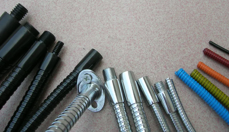 Flexible bendable gooseneck tubing hose with flange