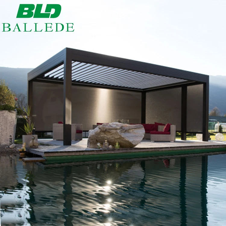 Australia Smart Rainproof Roof Winter-proof System Aluminum Louvered Pergola With Heater