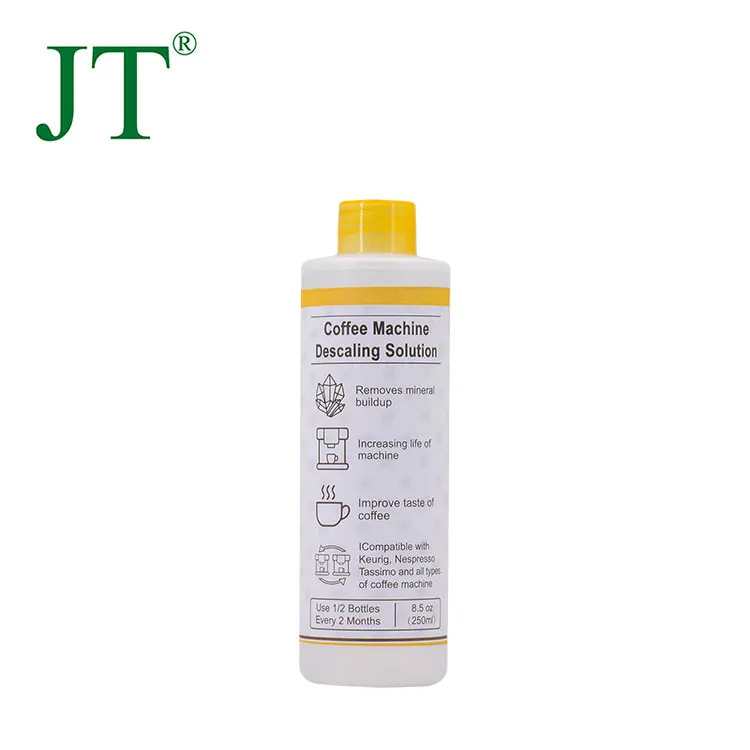 Environmentally friendly liquid coffee machine descale agent for removing stains from coffee machines
