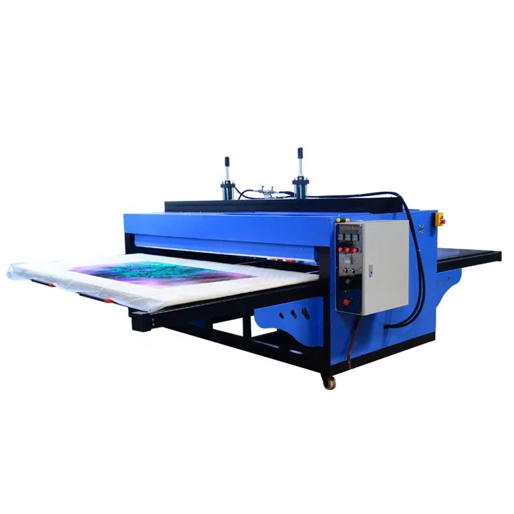 Double air cylinder automatic wide format dye sublimation textile soft bedding textile heat press machine for 51*98 inch