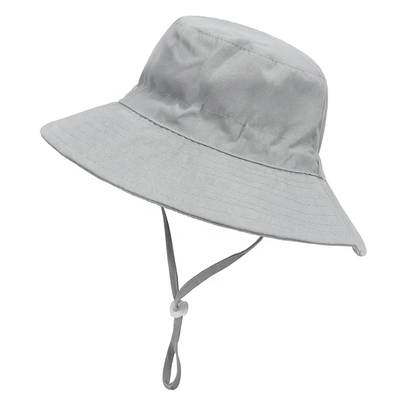 Custom Embroidery Logo Cotton Bucket Cap Summer Fisherman Reversible Sun Kid Bucket Hat