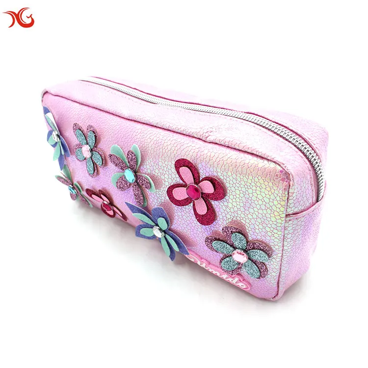Оригинальный оригинальный милый чехол из искусственной кожи с цветочным рисунком, водонепроницаемая сумка для карандашей, школьная сумка