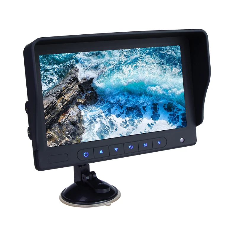 7 Inch Digital Panel Rear View Monitor Touch Bottom With Dim Light For Bus Trucks Display