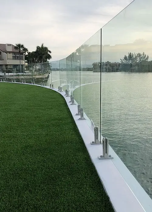 304 316 Casting Stainless Steel Glass Spigot Tempered Glass Balcony Rail Frameless Glass Railing