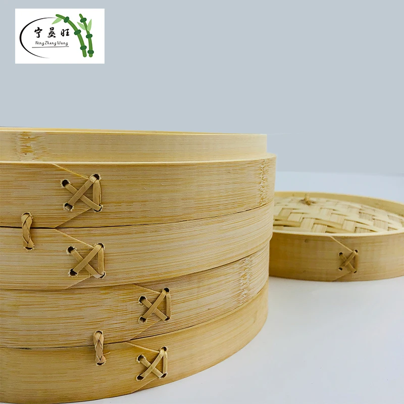 High Quality Natural Eco Basket Durable Environmental Protection Reusable Bamboo Steamer With Lid Bamboo Steamer