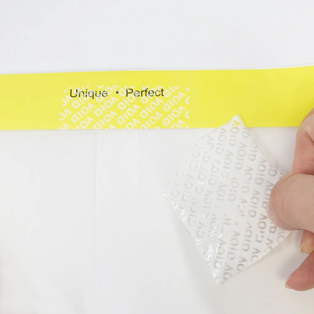  Глянцевая серебряная этикетка VOID наклейка с защитой от взлома левая белым медовым гребнем