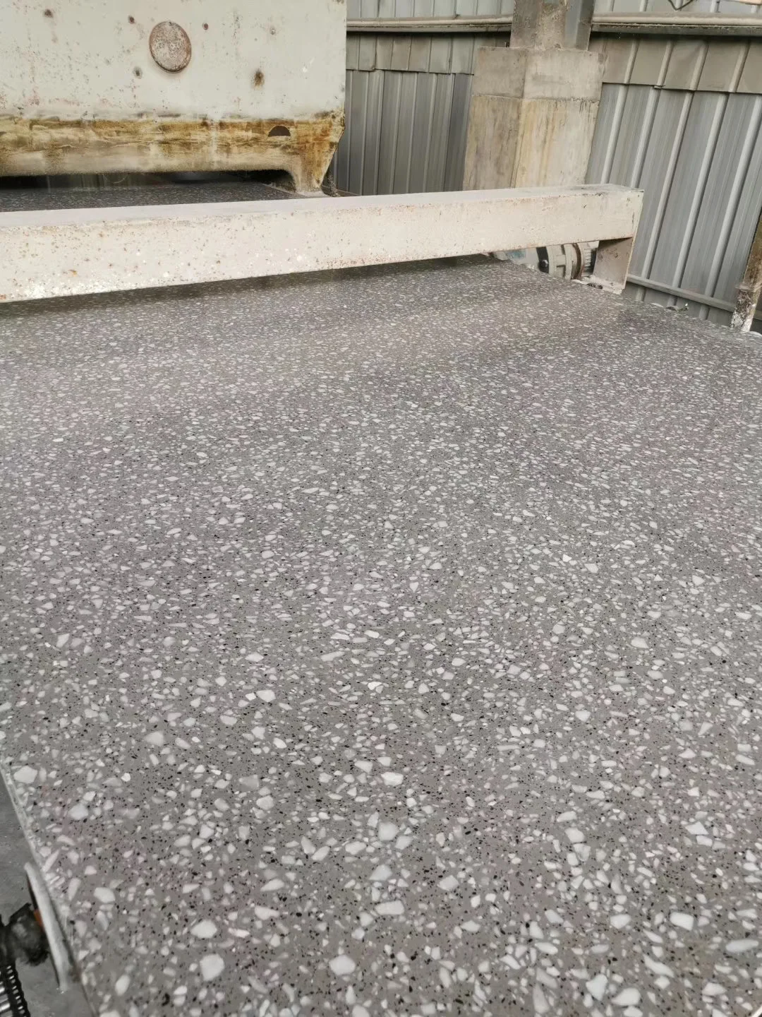 White black dots grey floor terrazzo tiles 30x30