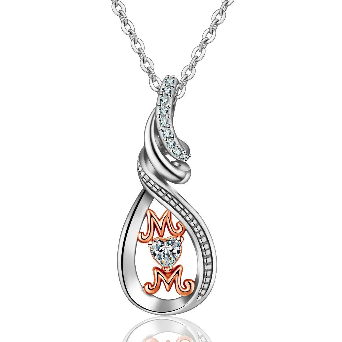 Hainon jewelry necklace Special Simple rose gold plated mom Women custom Chain zircon silver Necklace holiday gifts