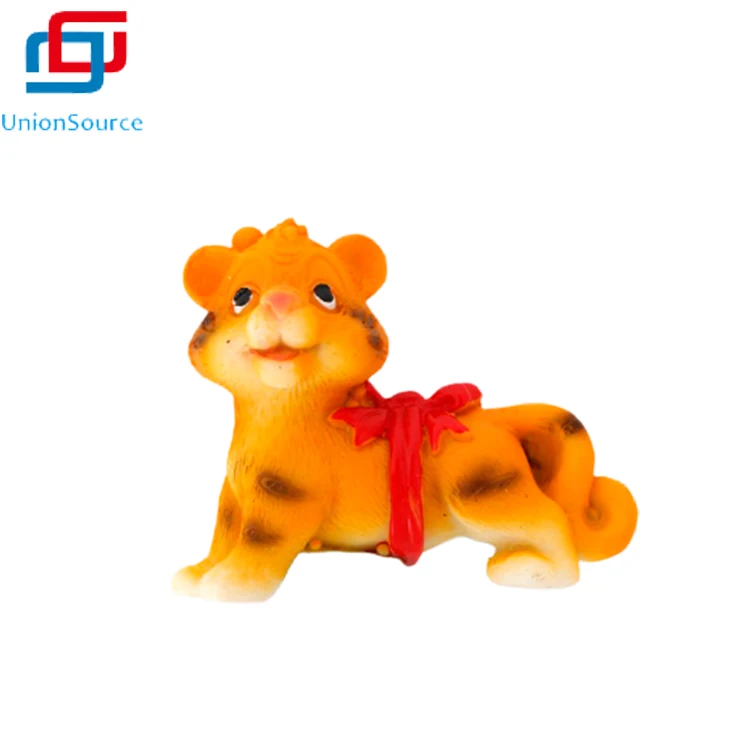
Christmas Home Office Desk Decor Tiger Resin Statue Fridge Magnet Small Decoration Figurines 