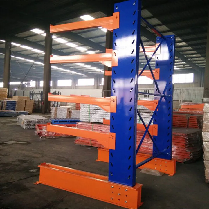 China supplier industrial warehouse pipe and sheet steel and lumber metal storage cantilever racks systems