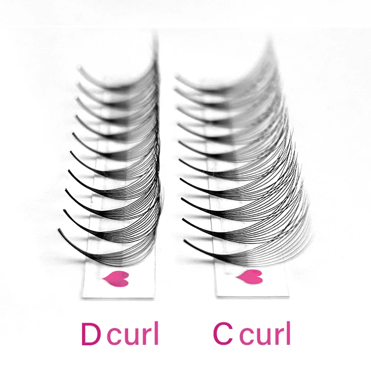 Abonnie 8-18Mm C D Curl Premade Fan Las Extensiones Korea Pbt Fiber 18D 20D Narrow Promade Fans Pre Made Lash Fans