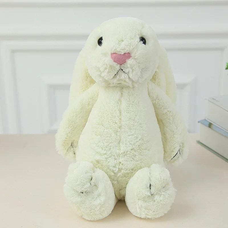30cm Blossom Easter Rabbit Plush Bunny Long Ear Color Stuffed Soft Bunny Animal Plush Bunny Toy