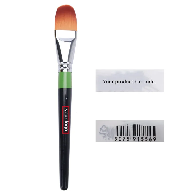 Wood Handle Nylon Painting Brushes Set for Artist Oil Acrylic Painting Drawing Water Color oil painting Body Face