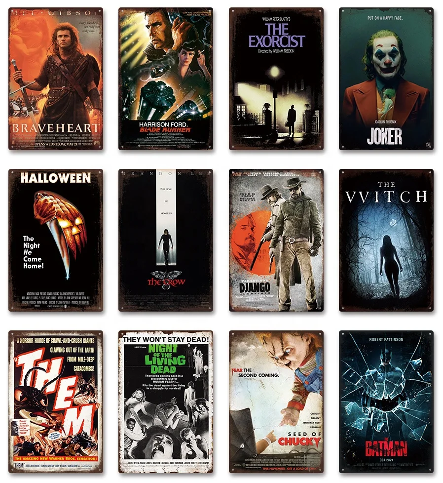 Putuo Decor Most Popular Movie Tin Printing Plate Sign Fans Collect Metal Poster Home Cinema Wall Decor