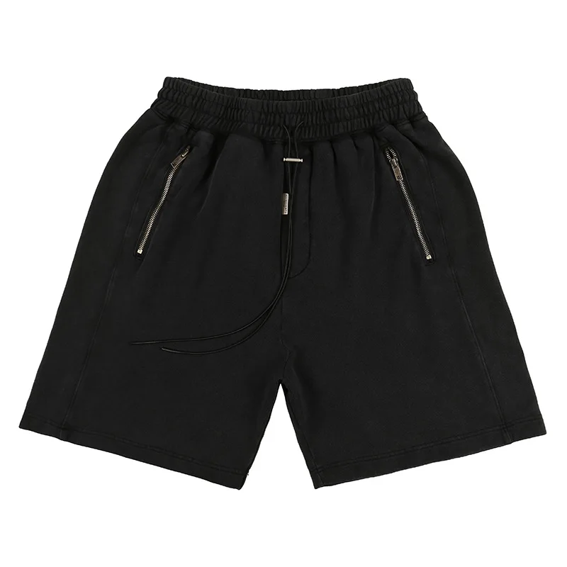 Retro do old splicing mens gym sweat shorts custom print logo nylon mesh sports running cargo shorts for men