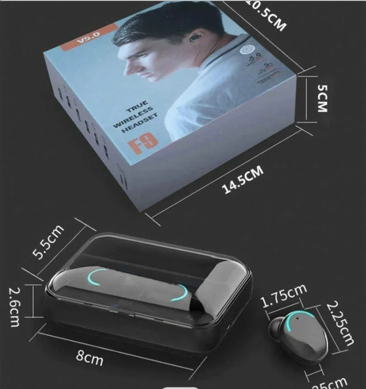 King Star Black Touch Control Earbuds