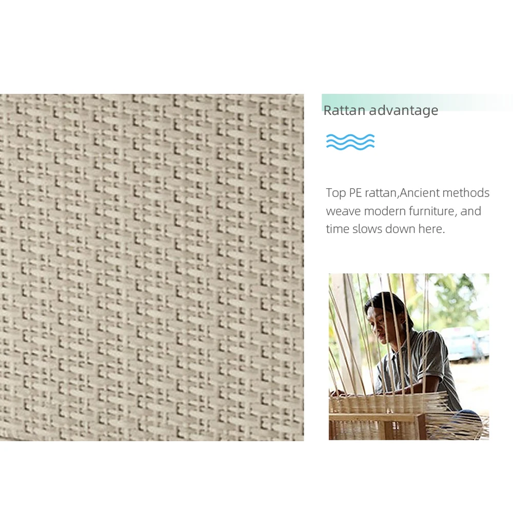 Low Price Hotel Furniture Outdoor Wicker Garden Outdoor Rattan Sofa Garden Set