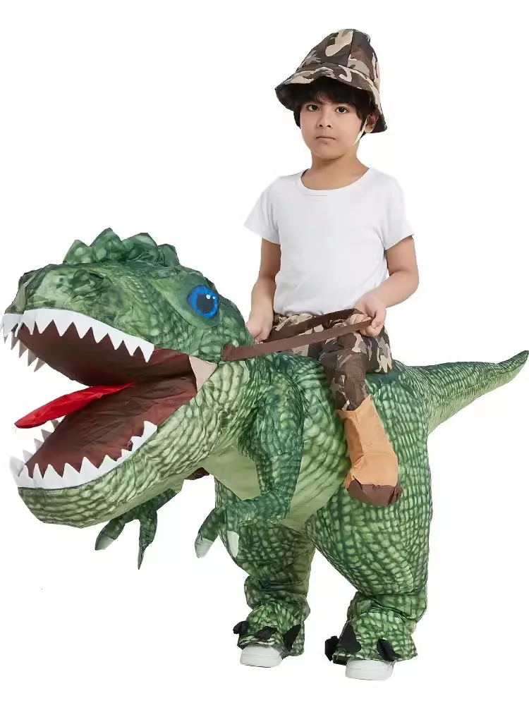 Flagnshow Manufacturers T Rex Dinosaur Costume Latex Body Inflation Suits Chub Dragon Inflatable Dinosaur Costume  For Kids