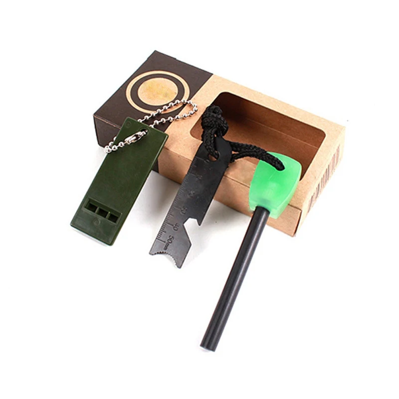 Survival Ferrocerium Drilled Flint Fire Starter Magnesium Spark Fire Ferrocerium Alloy Rod Fire Starter Striker