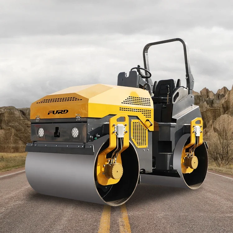 Ride on vibration roller hydraulic driving 4 ton asphalt vibrating drum road roller for sale