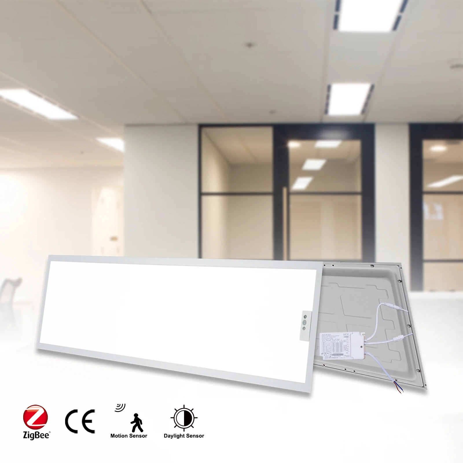 New Product School Shop Office Dimmable Lighting 24w 40W 70W Square Shape Led Panel Light with Sensors