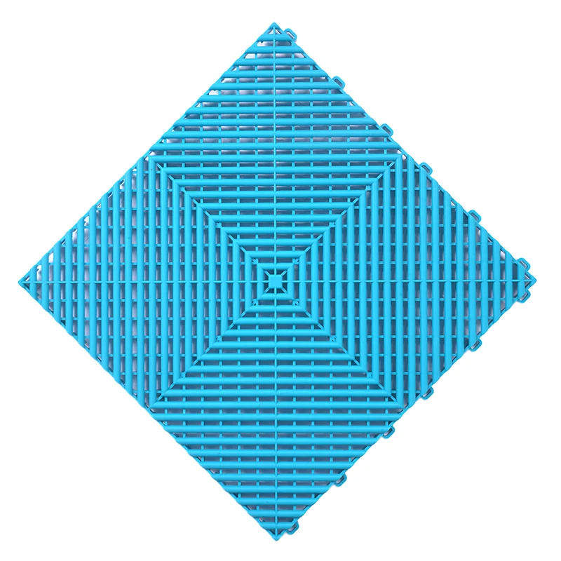 Wholesale High Loading Capacity Garage Flooring Tiles Pp Floor Mat  Interlocking Floor For Car Wash Room Workshop Repair Shop