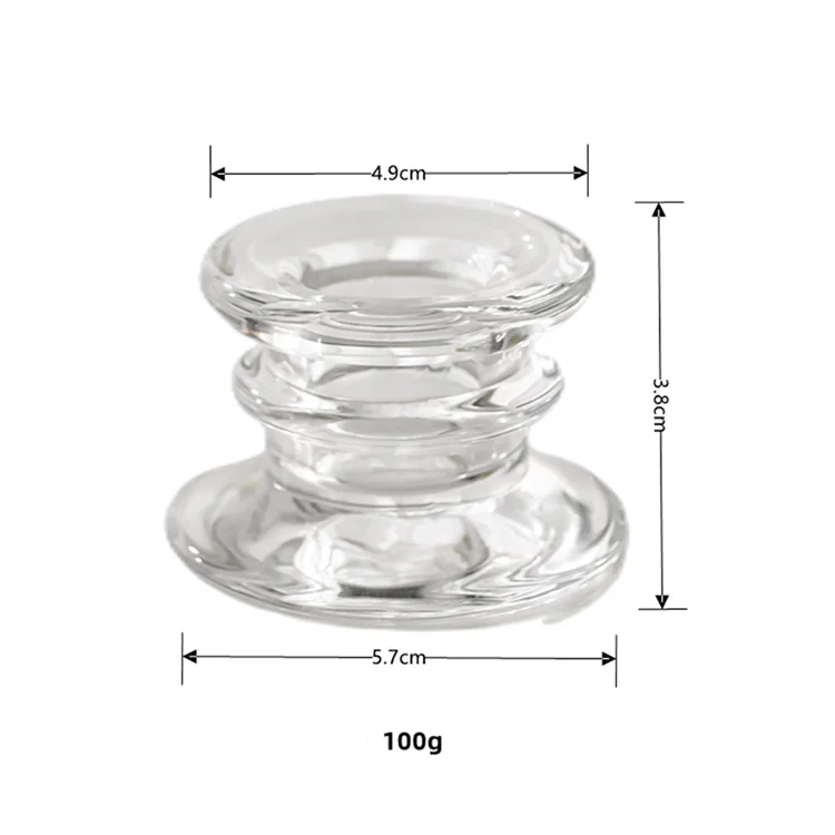 Glass candlestick various shape clear glass candle holders decorative crystal candle stick holder sets candle stand