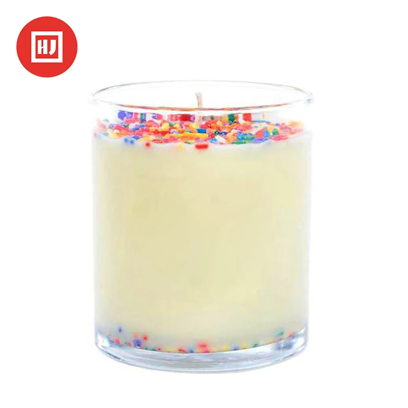 Scented Candle Crystal Salts Apricot Coconut Wax Scented Candle Concrete Scented Candles Pack Of 12