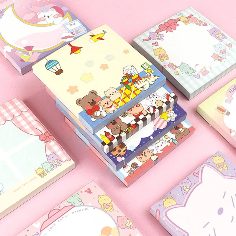 2025 Hot Sale Custom Cute Sticky Notes HighQuality Decorative Kawaii Sticky Notes Cute Patterns Colored Bulk Small Sticky Notes