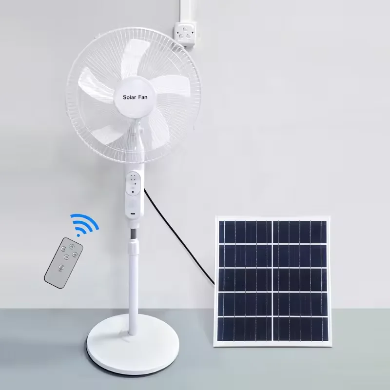 20W Solar Panel Rechargeable Battery DC Fan Indoor/Outdoor Solar Powered Wind Speed One Fan