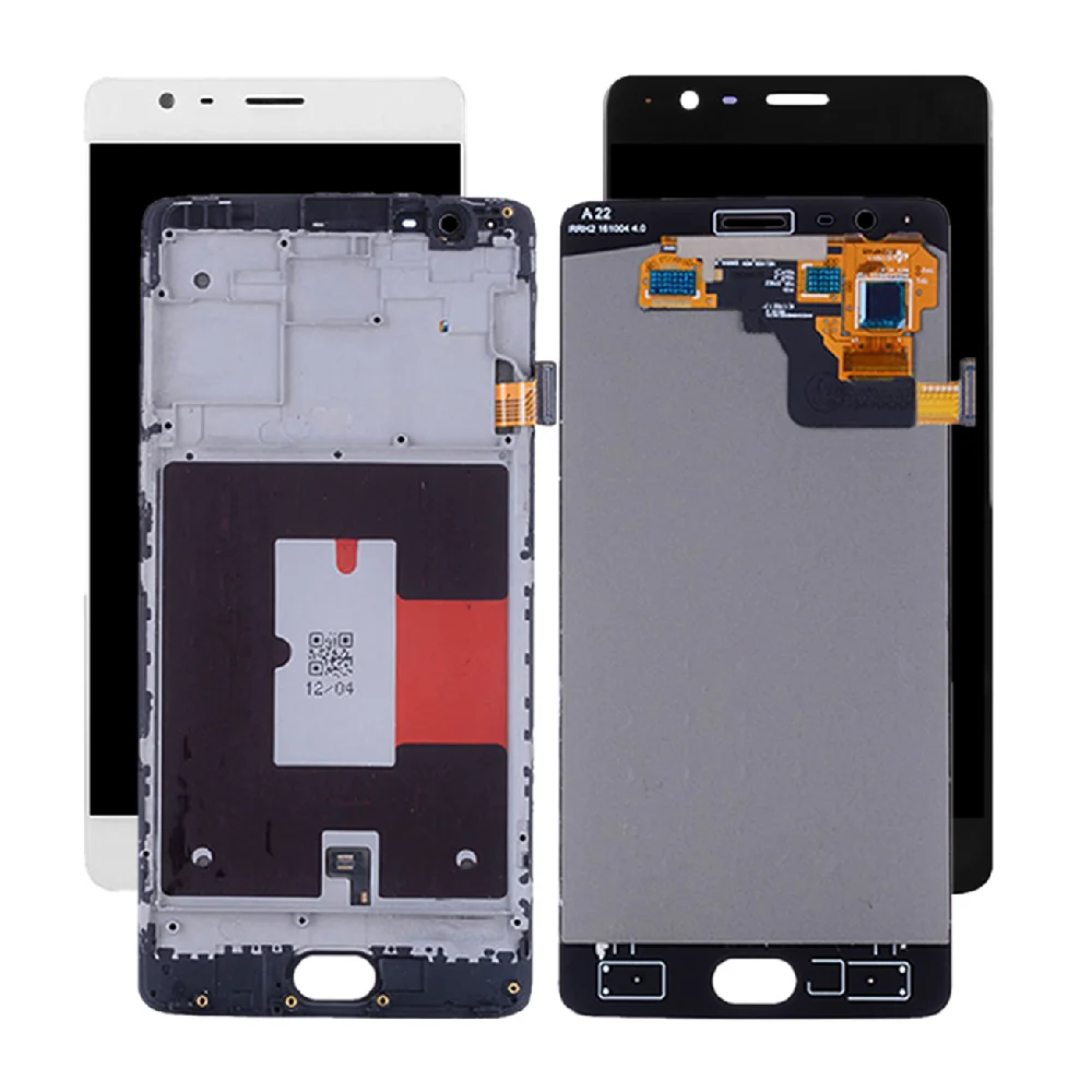 100% Tested For Oneplus 3 LCD Display Touch Screen With Frame Assembly For One Plus 3 A3000 A3003 LCD Screen Display Replacement