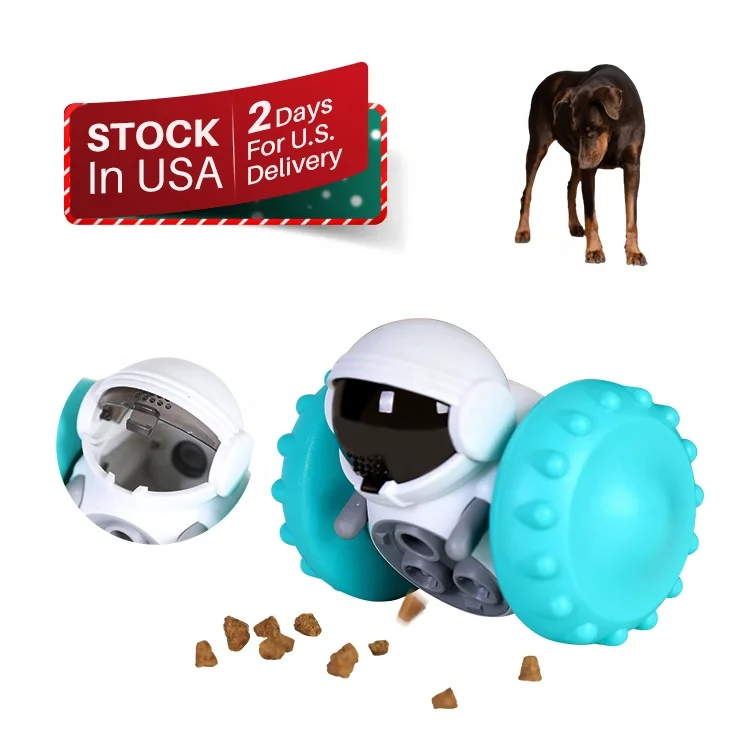 Robot Food Dispenser Interactive Pet Slow Treat Toy Dogs Food Puzzle Feeder Toys