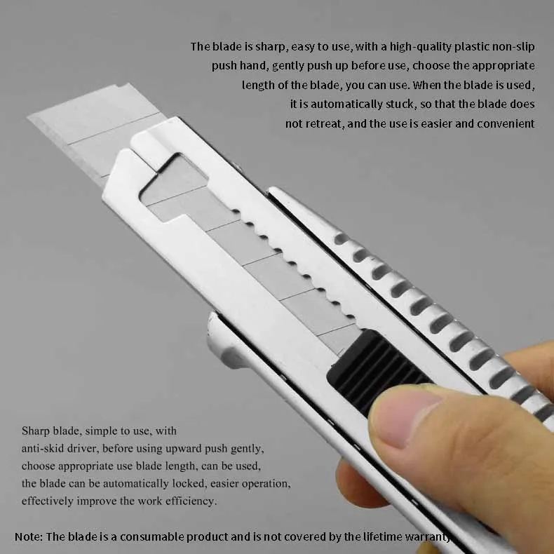 New product portable mini utility knife Manganese steel sharp edge silver solid shell cutting tool