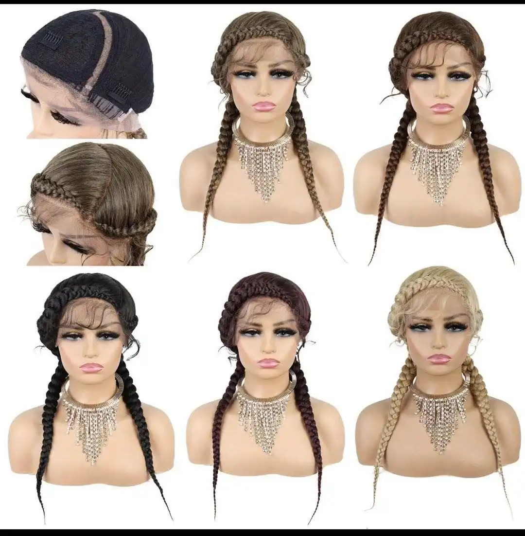 dropshipping heat resistant synthetic long braided laces wigs vendors braid rope wigs wigs synthetic hair