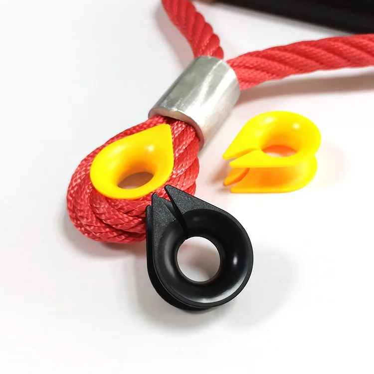 Small plastic open thimble for 16mm combination rope