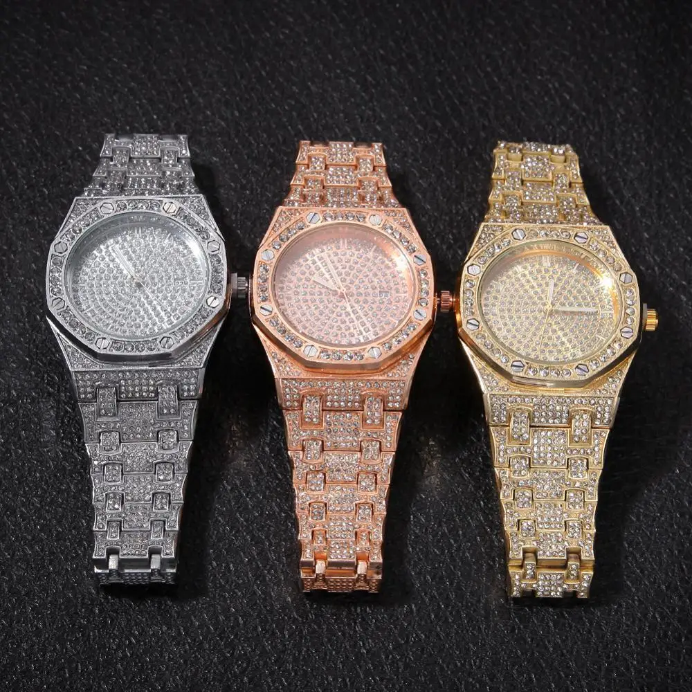 2020 new multi style 18K Gold Watch Men  Diamond Iced Out Watches Top Brand Luxury High Quality Male luxury quartz watch men