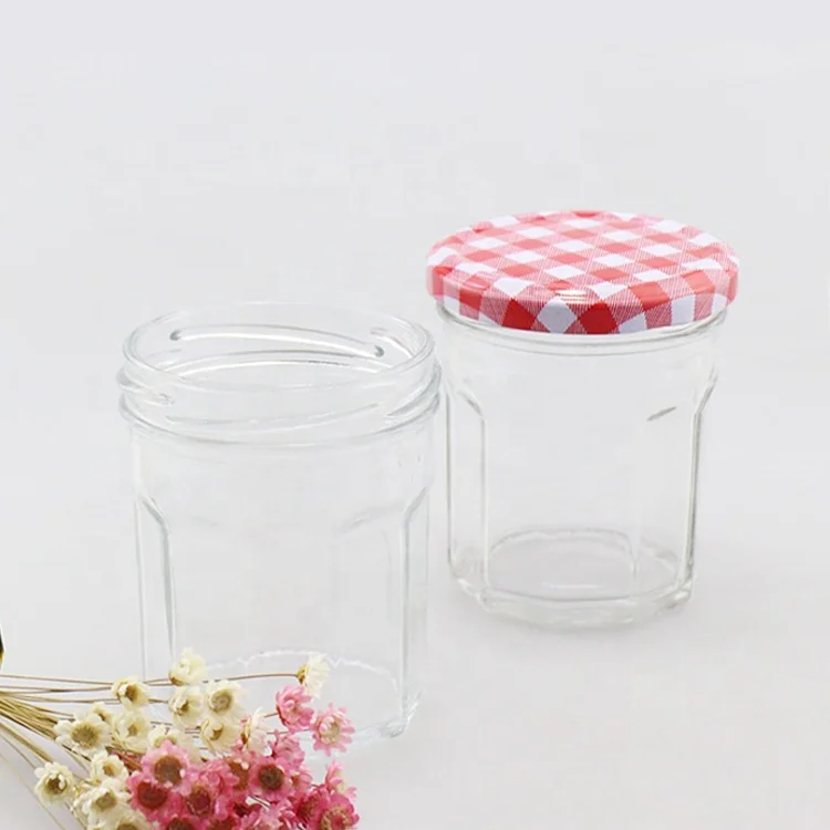 Ru Star Special Design Clear Glass Storage Jar With Screw Cap  for Coffee Bean Peanut Oatmeal
