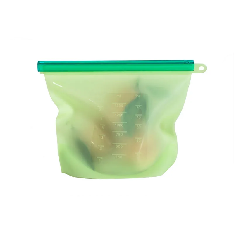 Eco-Friendly Ziplock Seal Silicone Food Bag Food Vacuum Bag